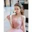 Chic / Beautiful Candy Pink Sequins Lace Flower Prom Dresses 2022 A-Line / Princess Spaghetti Straps Sleeveless Backless Floor-Length / Long Prom Formal Dresses