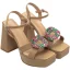 Roman Black Street Wear Rhinestone Womens Sandals 2022 10 cm Thick Heels Open / Peep Toe Sandals High Heels