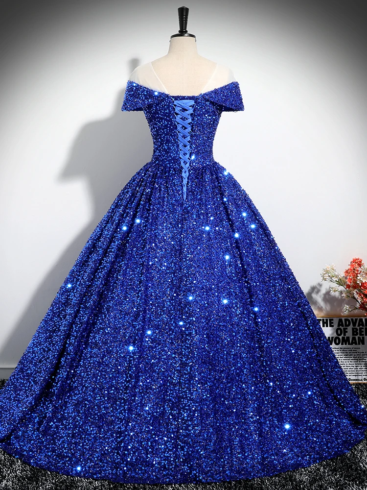 sachin and babi light blue dress Berylove Women Sparkly Royal Blue Homecoming Dress with Tassel Bodycon Halter Sequin Mini Cocktail Dress, Blue / US2