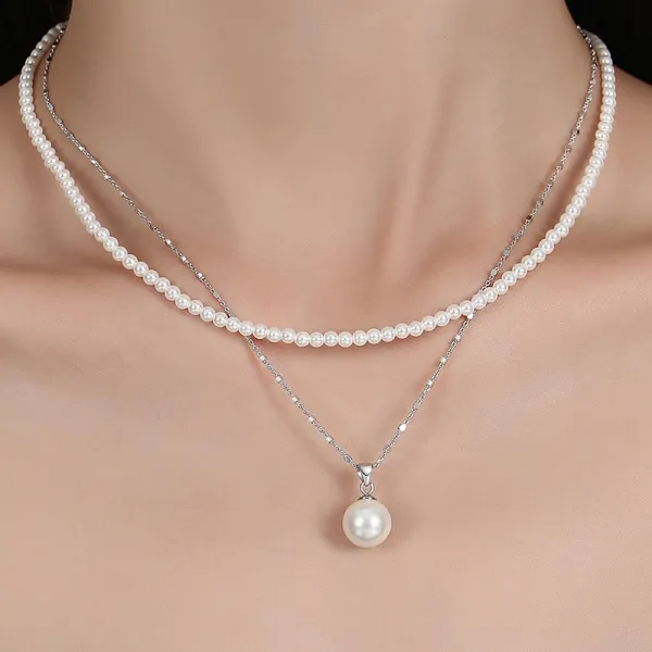 Elegant Sølv Galla Sterling sølv Perle Halskæder 2023 Accessories