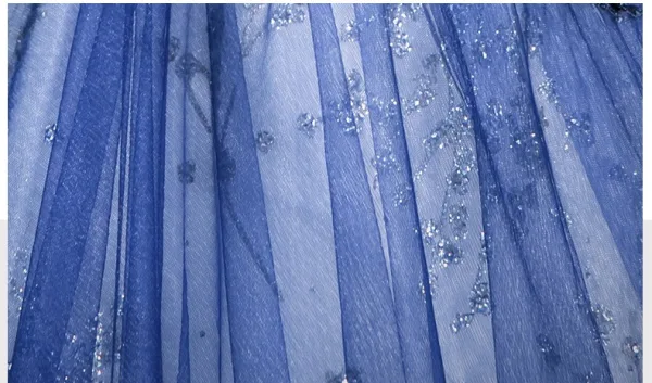 Vintage / Retro Ocean Blue Beading Appliques Prom Dresses 2025 Ball Gown Strapless Sleeveless Backless Floor-Length / Long Tulle Prom Formal Dresses