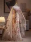 Flower Fairy Multi-Colors Beading Sequins Lace Flower Prom Dresses 2025 With Shawl Trumpet / Mermaid Strapless Sleeveless Backless Sweep Train Formal Dresses