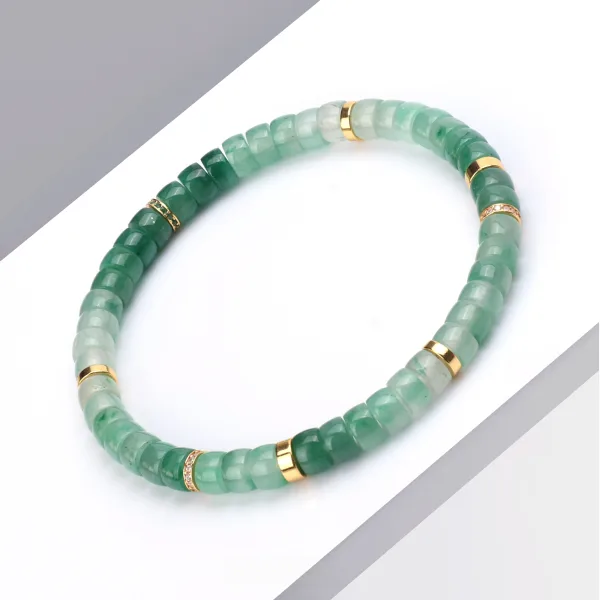Mode Fait main Vert Dégradé De Couleur Jadéite Bracelets Accessorize 2026