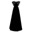Elegante Schwarz Samt Pailletten Abendkleider 2023 A Linie Bandeau Ärmellos Rückenfreies Lange Abend Festliche Kleider