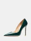 Sexy Dunkelgrün Abend Lackleder Pumps 2026 10 cm Stilettos Spitzschuh Hochhackige