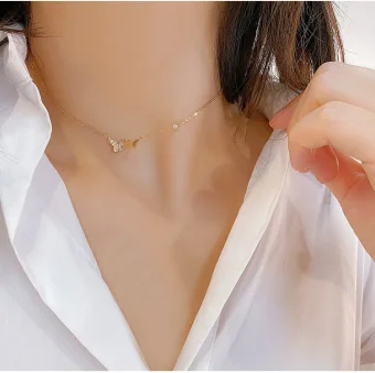 Fashion Gold Butterfly Sterling Silver Prom Necklaces Accessories 2023