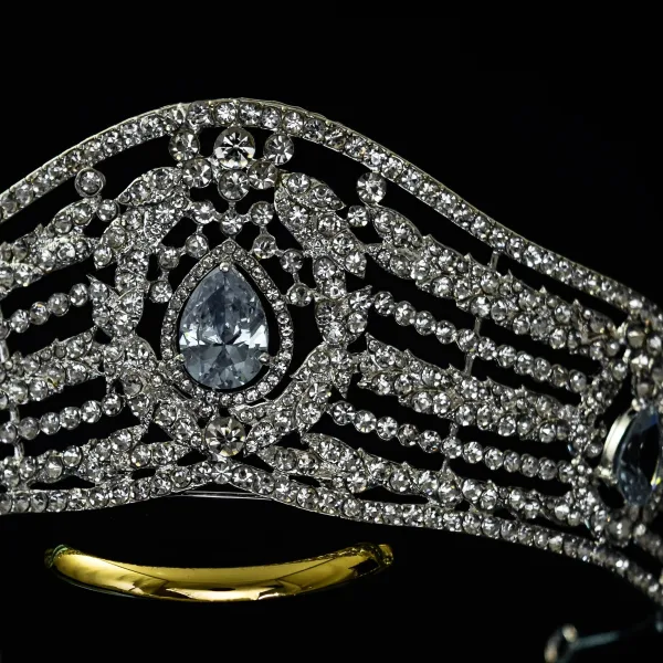 Bling Bling Argenté Cristal Faux Diamant Accessoire Cheveux Mariage 2022 Alliage Mariage Bijoux Mariage