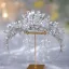 Charmant Argenté Fait main Faux Diamant Cristal Accessoire Cheveux Mariage Tiare Boucles D'Oreilles 2023 Alliage