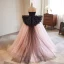 Chic / Beautiful Blushing Pink Beading Appliques Prom Dresses 2023 Ball Gown Strapless Sleeveless Backless Bow Floor-Length / Long Formal Dresses