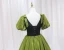 Fashion Clover Green Prom Dresses 2024 Ball Gown V-Neck Puffy Short Sleeve Backless Floor-Length / Long Prom Formal Dresses