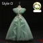 Flower Fairy Sage Green Appliques Lace Flower Birthday Flower Girl Dresses 2024 Ball Gown V-Neck Bell sleeves Court Train Flower Girl Dresses