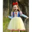Chic / Beautiful Snow white Daffodil Birthday Flower Girl Dresses 2023 A-Line / Princess Square Neckline Bow Short Sleeve Backless Tea-length Flower Girl Dresses