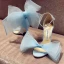 Sexy Fuchsie Ball Schleife Sandalen Damen 2022 Leder 9 cm Stilettos Knöchelriemen Peeptoes Sandaletten Hochhackige