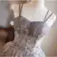 Chic / Belle Gris Paillettes Courte de retour Robe De Graduation 2024 Princesse Dos Nu Tulle Bretelles Spaghetti Sans Manches Robe De Ceremonie
