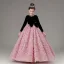 Chic / Beautiful Blushing Pink Appliques Sequins Birthday Flower Girl Dresses 2025 Ball Gown Scoop Neck Long Sleeve Floor-Length / Long