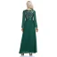 Chic / Beautiful Dark Green Sequins Evening Dresses 2023 A-Line / Princess V-Neck Long Sleeve Chiffon Sash Floor-Length / Long Evening Party Formal Dresses