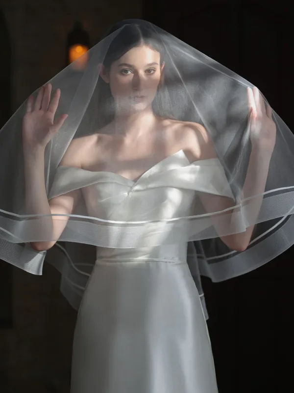 Simple Blanche 1 m Voile De Mariée 2025 Tulle