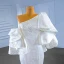 High End Elegante Weiß Satin Perlenstickerei Pailletten Brautkleider / Hochzeitskleider 2023 Meerjungfrau Fallende Rüsche One-Shoulder Kurze Ärmel Rückenfreies Hof-Schleppe Hochzeit