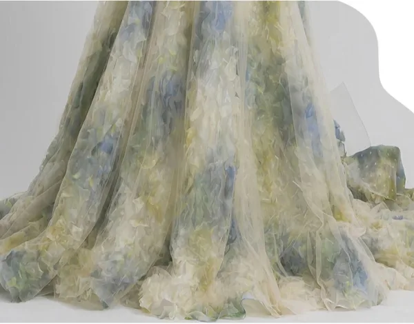 Fashion Flower Fairy Sage Green Appliques Prom Dresses 2024 A-Line / Princess Strapless Sleeveless Backless Sweep Train Prom Formal Dresses