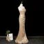 Sexy Glitzernden Champagner Pailletten Abendkleider 2025 Meerjungfrau Bandeau Ärmellos Rückenfreies Lange Abend Festliche Kleider
