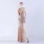 Sexy Black Sequins Evening Dresses 2024 Trumpet / Mermaid Strapless Tassel Sleeveless Backless Floor-Length / Long Evening Party Formal Dresses
