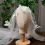 Elegant White Lace Flower Wedding Veils 2024 3 m Tulle Chapel Train Wedding
