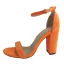 Sexy Rouge Daim Soirée Sandales Femme 2022 Bride Cheville 10 cm Talons Épais Peep Toes / Bout Ouvert Sandales Talons Hauts