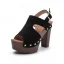 Chic / Beautiful Black Summer Suede Womens Sandals 2022 Street Wear 12 cm Thick Heels Open / Peep Toe Sandals High Heels