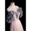 High-end Charming Blushing Pink Beading Sequins Prom Dresses 2023 A-Line / Princess Scoop Neck Sleeveless Backless Floor-Length / Long Formal Dresses