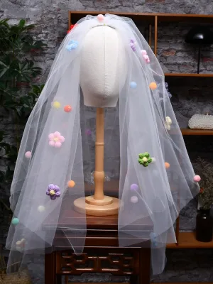 Voile De Mariée Voile De Mariée Blanche Appliques Tulle Mariage Charmant 0 5 M 2025