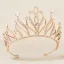 Uroczy Złote Rhinestone Ślub Tiara Ozdoby Do Włosów Ślubne 2023