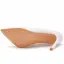 Schöne Weiß Büro OL Pumps 2023 11 cm Stilettos Spitzschuh Pumps Hochhackige