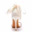 Sexy Champagne Evening Party Womens Sandals 2023 Satin Ankle Strap 10 cm Stiletto Heels Open / Peep Toe Sandals High Heels