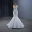 Occidental Blanche Fait main Perlage Perle Paillettes Robe De Mariée 2024 Trompette / Sirène Bustier Sans Manches Dos Nu Tribunal Train