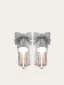 Sparkly Silver Sequins Bow Wedding Shoes 2024 10 cm Stiletto Heels Leather Pointed Toe Wedding Pumps High Heels