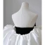 Modest  Black Evening Dresses 2023 Trumpet / Mermaid Strapless Puffy Short Sleeve Backless Floor-Length / Long Evening Party Formal Dresses