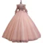 Élégant Rougissant Rose Perlage Paillettes En Dentelle Fleur Robe De Bal 2022 Robe Boule Encolure Dégagée Manches Longues Dos Nu Longue Robe De Ceremonie