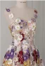 Flower Fairy Multi-Colors Lace Flower Appliques Prom Dresses 2025 A-Line / Princess Spaghetti Straps Sleeveless Backless Floor-Length / Long Formal Dresses