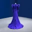 High-end Vintage / Retro Royal Blue Handmade  Beading Sequins Evening Dresses 2022 Trumpet / Mermaid High Neck Puffy 1/2 Sleeves Sweep Train Evening Party Formal Dresses