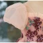 Chic / Beautiful Blushing Pink Sequins Flower Girl Dresses 2023 Ball Gown Square Neckline Puffy Short Sleeve Backless Floor-Length / Long Prom Flower Girl Dresses