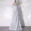 Sexy Grey Prom Dresses 2024 Trumpet / Mermaid Off-The-Shoulder Sleeveless Backless Floor-Length / Long Prom Formal Dresses