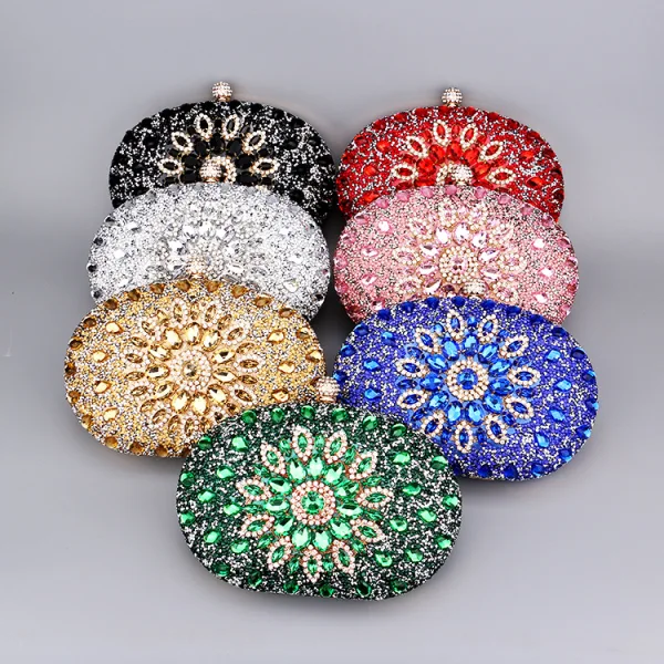 Sparkly Royal Blue Rhinestone Evening Party Cocktail Party Clutch Bags 2023