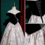 Chic / Beautiful Black Rhinestone Printing Evening Dresses 2023 A-Line / Princess Off-The-Shoulder Sleeveless Backless Floor-Length / Long Evening Party Formal Dresses