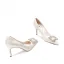 Élégant Blanche Faux Diamant Chaussure De Mariée 2026 8 cm Talons Aiguilles À Bout Pointu Mariage Escarpins