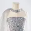Sparkly Silver Sequins Birthday Flower Girl Dresses 2025 A-Line / Princess Strapless Sleeveless Backless Floor-Length / Long Flower Girl Dresses