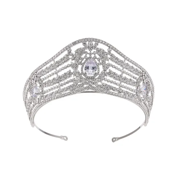 Bling Bling Argenté Cristal Faux Diamant Accessoire Cheveux Mariage 2022 Alliage Mariage Bijoux Mariage