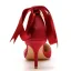 Charmant Noire Soirée Perle Bride Cheville Noeud Sandales Femme 2023 7 cm Talons Aiguilles À Bout Pointu Sandales Talons Hauts
