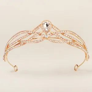 Vintage Złote Rhinestone Wieczorowe Ślub Tiara Ozdoby Do Włosów Ślubne 2023