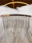 Elegant White Pearl Lace Flower Wedding Veils 2024 3.5 m Tulle Chapel Train Wedding