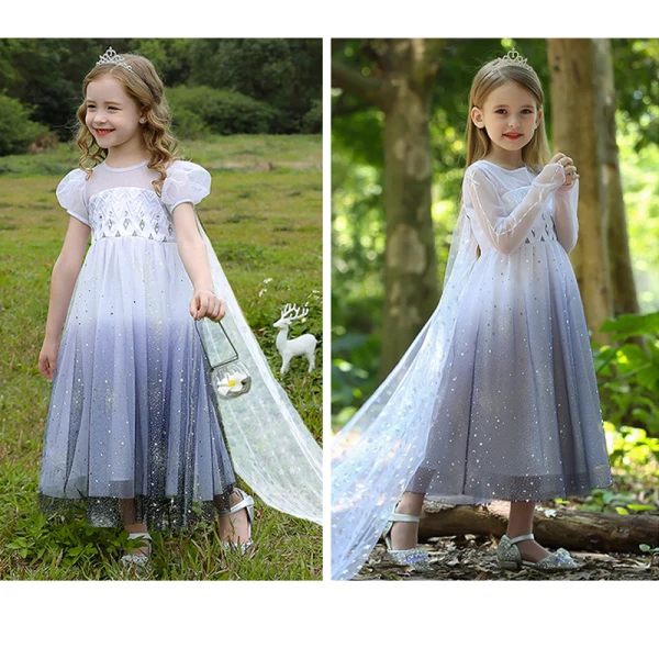 Chic / Beautiful Gradient-Color Sequins Birthday Flower Girl Dresses 2023 A-Line / Princess Scoop Neck Floor-Length / Long Flower Girl Dresses